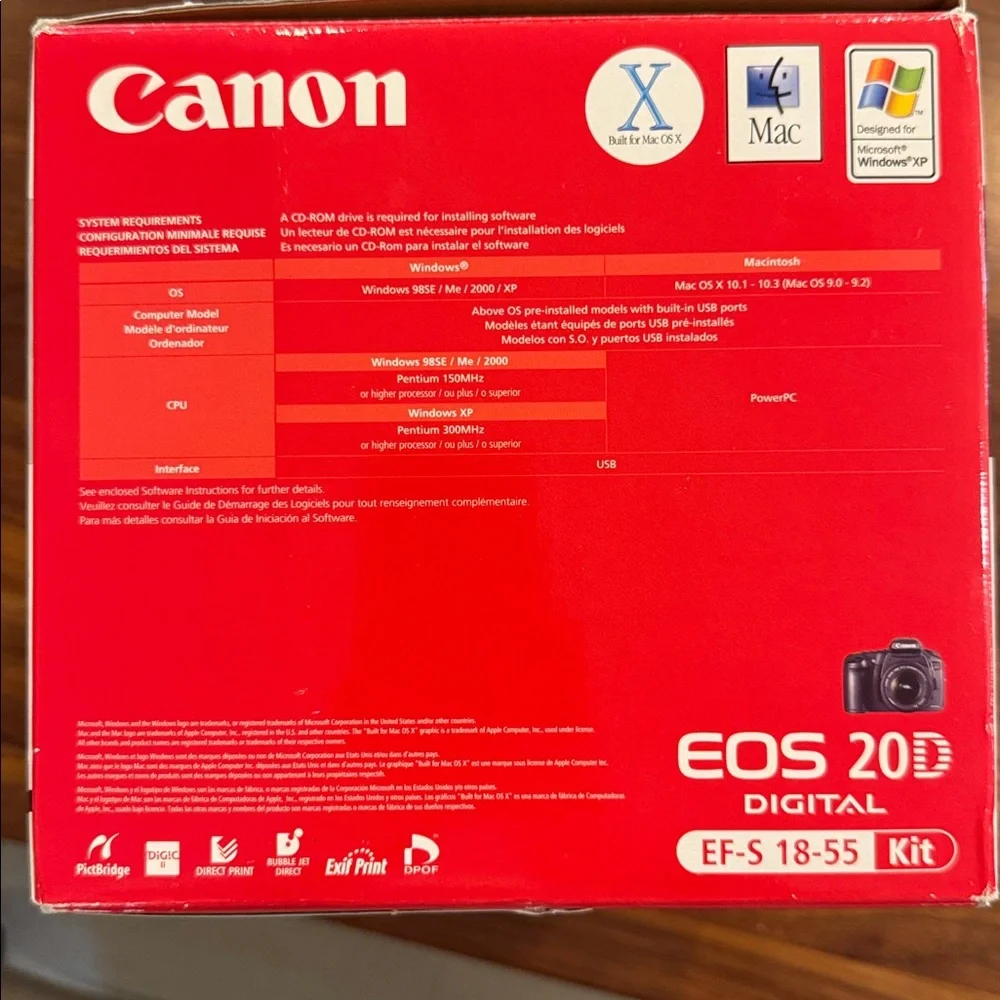 Canon EOS DSLR 20D w/18-55 lens kit Digital Camera